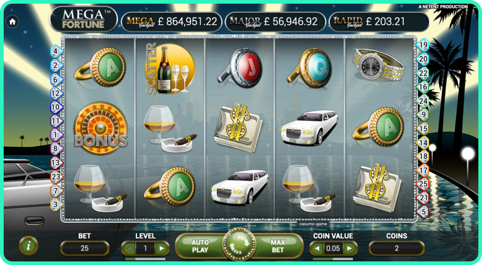 Mega Fortune slot screenshot